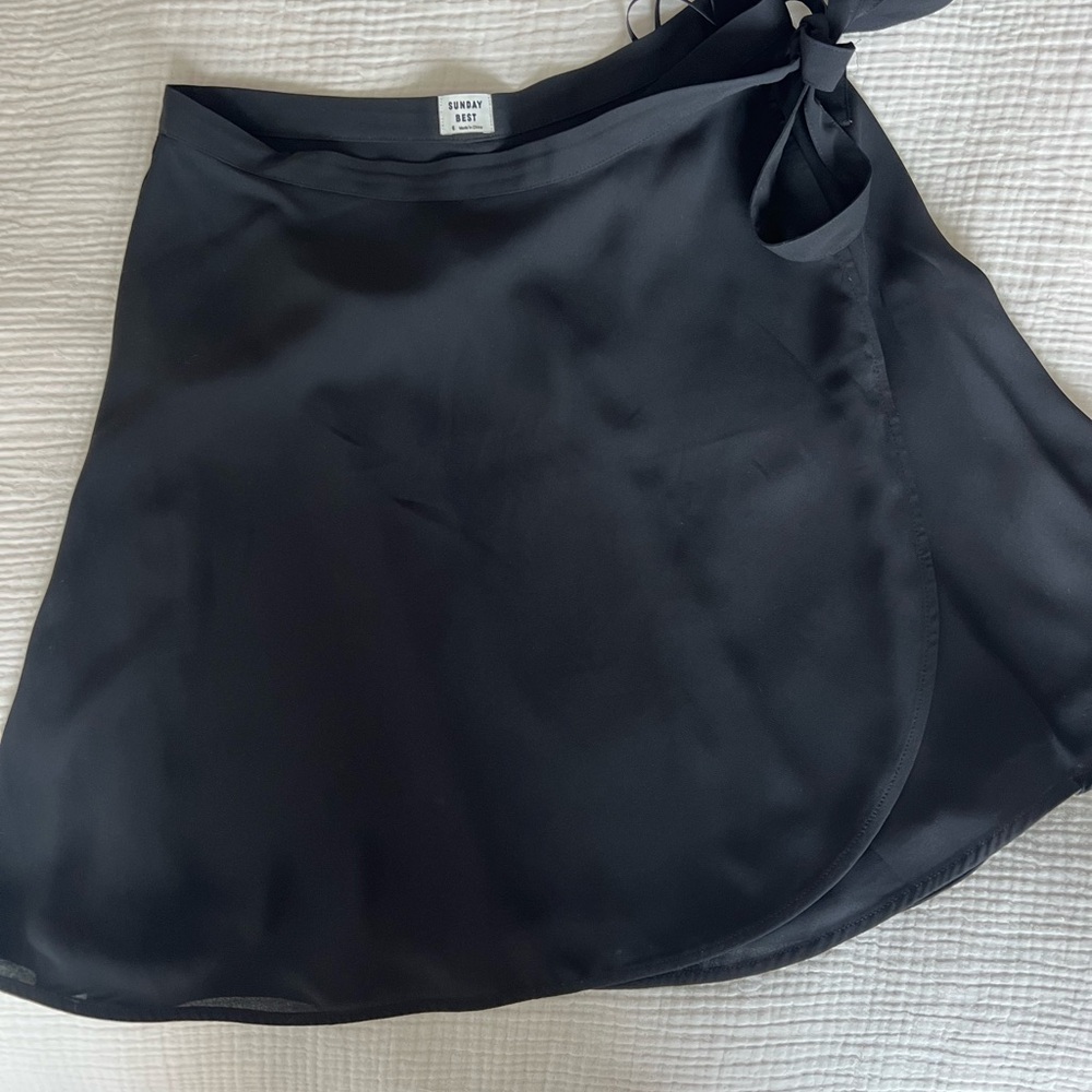 Sunday Best Black Mini Skirt (Aritzia)